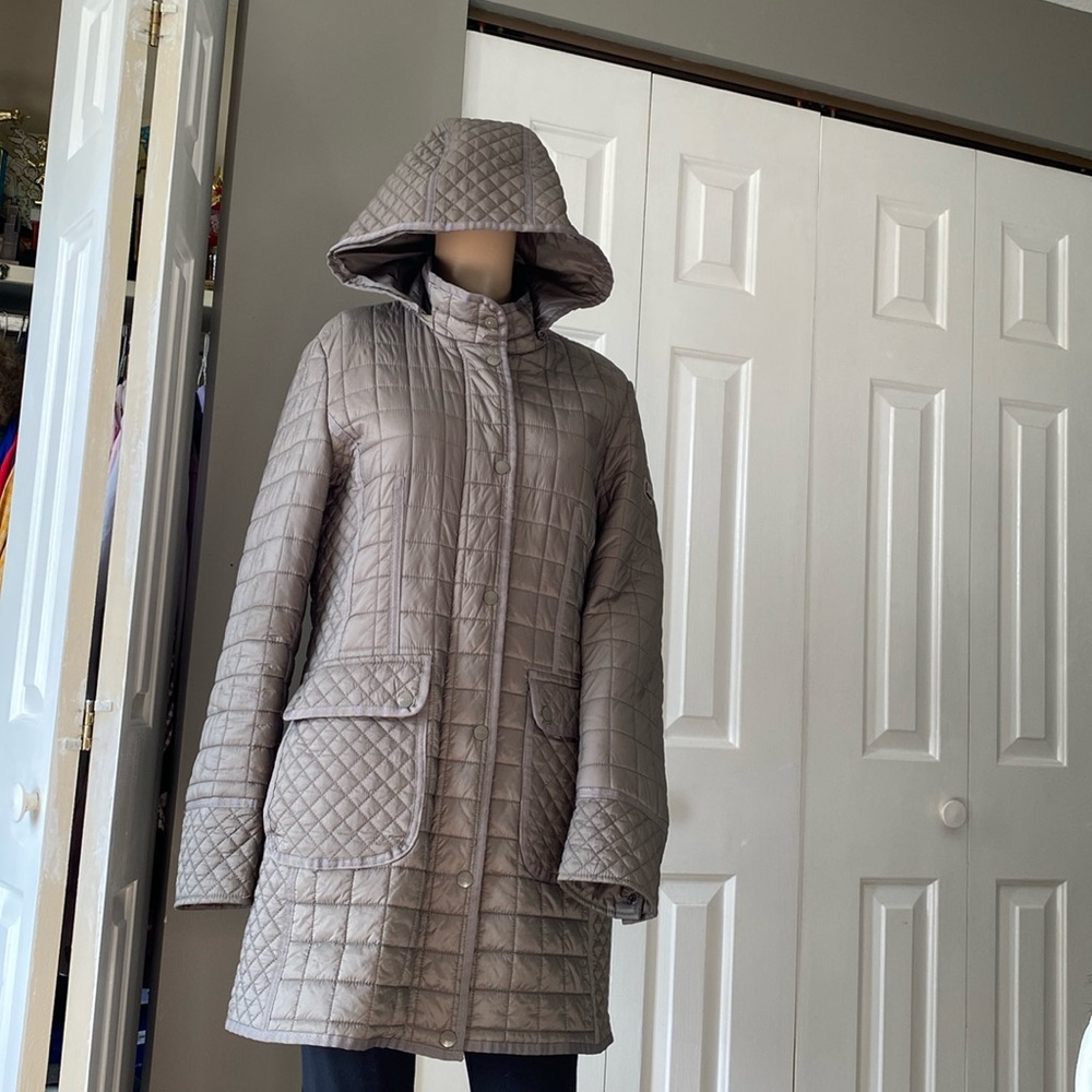 DJNY quilted coat Ivory color size M